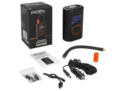 KRAFT&DELE mobilní kompresor a powerbanka 5000mah KD5500 s lcd displejem