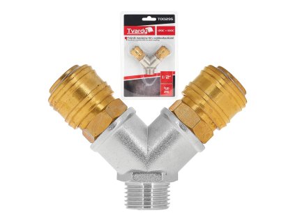 62046 mosazny t kus gz 1 2 s rychlospojkami 10 50