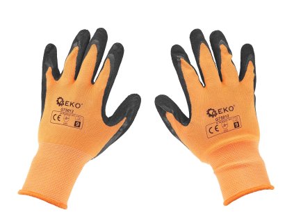 64047 ochranne rukavice potazene r 9 oranzove 12 240