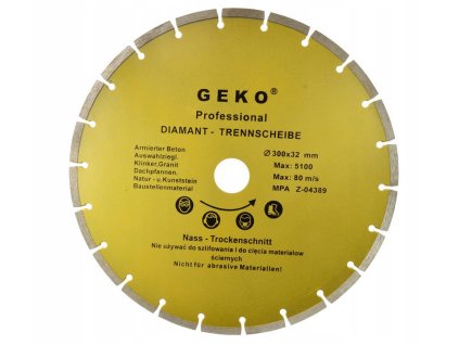 Screenshot 2025 08 28 at 11 05 25 TARCZA DIAMENTOWA SEGMENTOWA 300x8x32mm GEKO (5901477101793) • Cena Opinie 17496384792 • Allegro