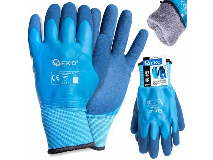 66231 pracovni rukavice vodeodolne zateplene zimni r 9 bavlna latex 12 120