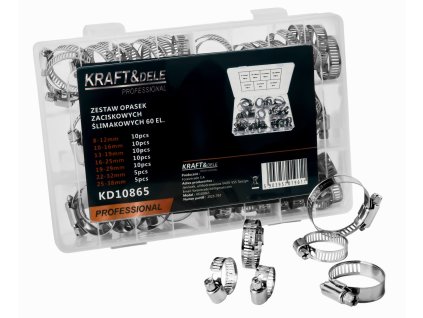 Profesionální sada šnekových stahovacích pásků 60 ks KD10865
