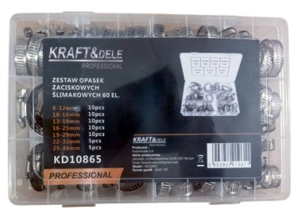 Profesionální sada šnekových stahovacích pásků 60 ks KD10865