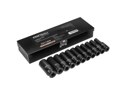 Profesionální sada rázové nástavců KRAFT&DELE 1, 2″ 11 kusů (KD11869)