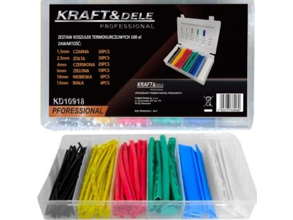 Termo smršťovací trubice, sada 100 ks. KD10918