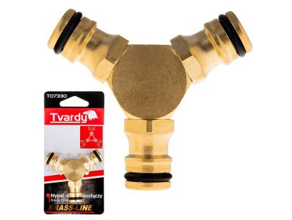 72273 trojnik pro spojeni 3 rychlospojek brass line 10 80