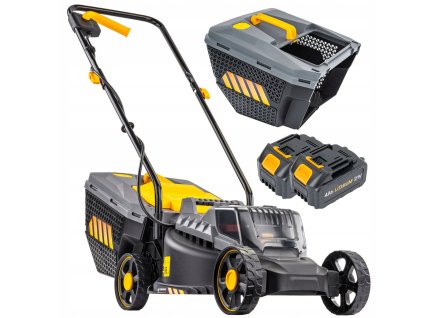 Screenshot 2025 04 02 at 11 31 58 KOSIARKA AKUMULATOROWA 20V 4AH ŁADOWARKA 2X BATERIA MOCNA LEKKA KOSZ 30L (5904067448735) • Cena Opinie 17388911503 • Allegro.pl