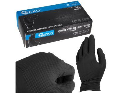 Nitrilové Rukavice Solid Grip 50 ks Velikost x l Černé