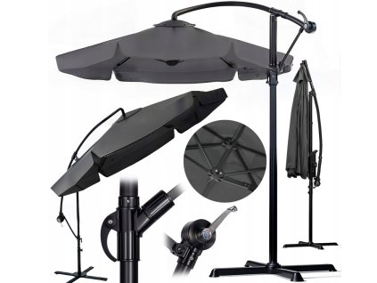 Screenshot 2025 05 01 at 11 32 10 PARASOL OGRODOWY SZARY DUŻY SKŁĄDANY REGULOWANY Z WYSIEGNIKIEM 350CM 3 5M • Cena Opinie • Parasole ogrodowe 17315609136 • Allegro