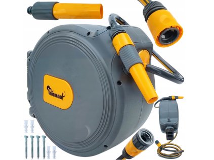 Screenshot 2025 05 06 at 13 13 45 AUTOMATYCZNY BĘBEN ZWIJACZ NA WĄŻ OGRODOWY NAŚCIENNY ZWIJAK 1 2 20m MOCNY (0630606594520) • Cena Opinie • Węże 17189681352 • Allegro