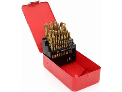 TITANOVÉ VRTÁKY DO KOVU 29 ks SADA VRTÁKŮ