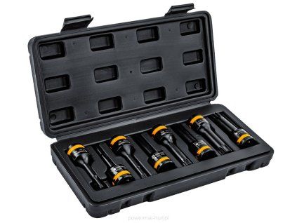 Sada úderových nástavců spline 1/2" Cr-Mo, 8 ks