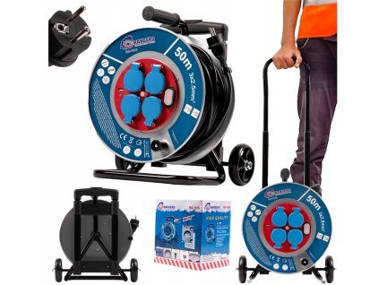 Screenshot 2025 06 05 at 15 26 27 POLSKI PRZEDŁUŻACZ BĘBNOWY BUDOWLANY 3X2 5MM 50M USB NA WÓZKU STOJAK IP44 (5901832123798) • Cena Opinie 17554972359 • Allegro