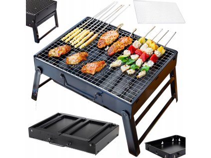 Screenshot 2025 06 06 at 10 48 58 GRILL SKŁADANY TURYSTYCZNY WALIZKA PRZENOŚNY OGRODOWY WĘGLOWY Z UCHWYTEM (5903857190243) • Cena Opinie • Grille węglowe 15472853038 • Allegro