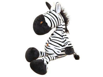 45969 2 plysova hracka pritulka zebra bilo cerna 25cm