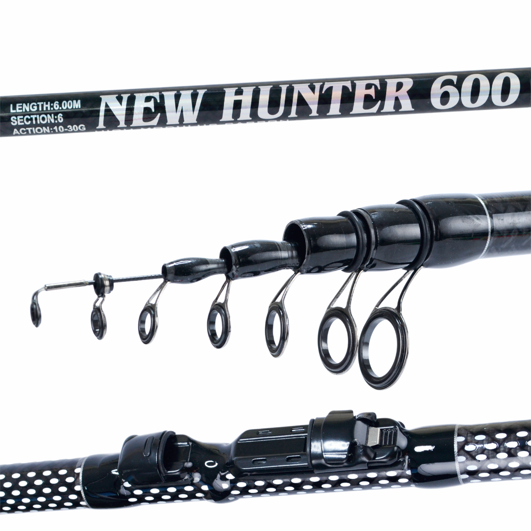 Hokkaido New Hunter 6m – detail průvodců a dílů prutu