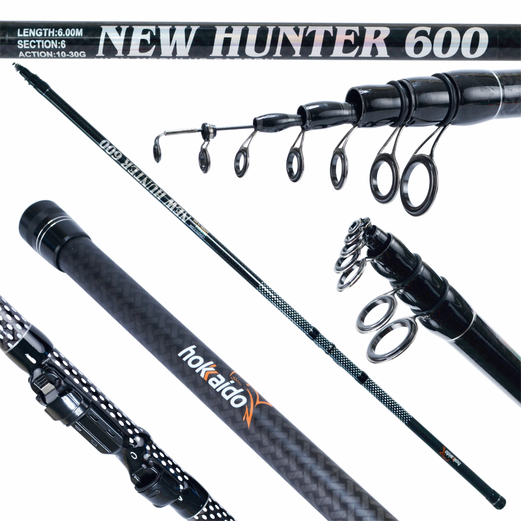 Hokkaido New Hunter 6m High Modulus Carbon – celkový pohled na prut