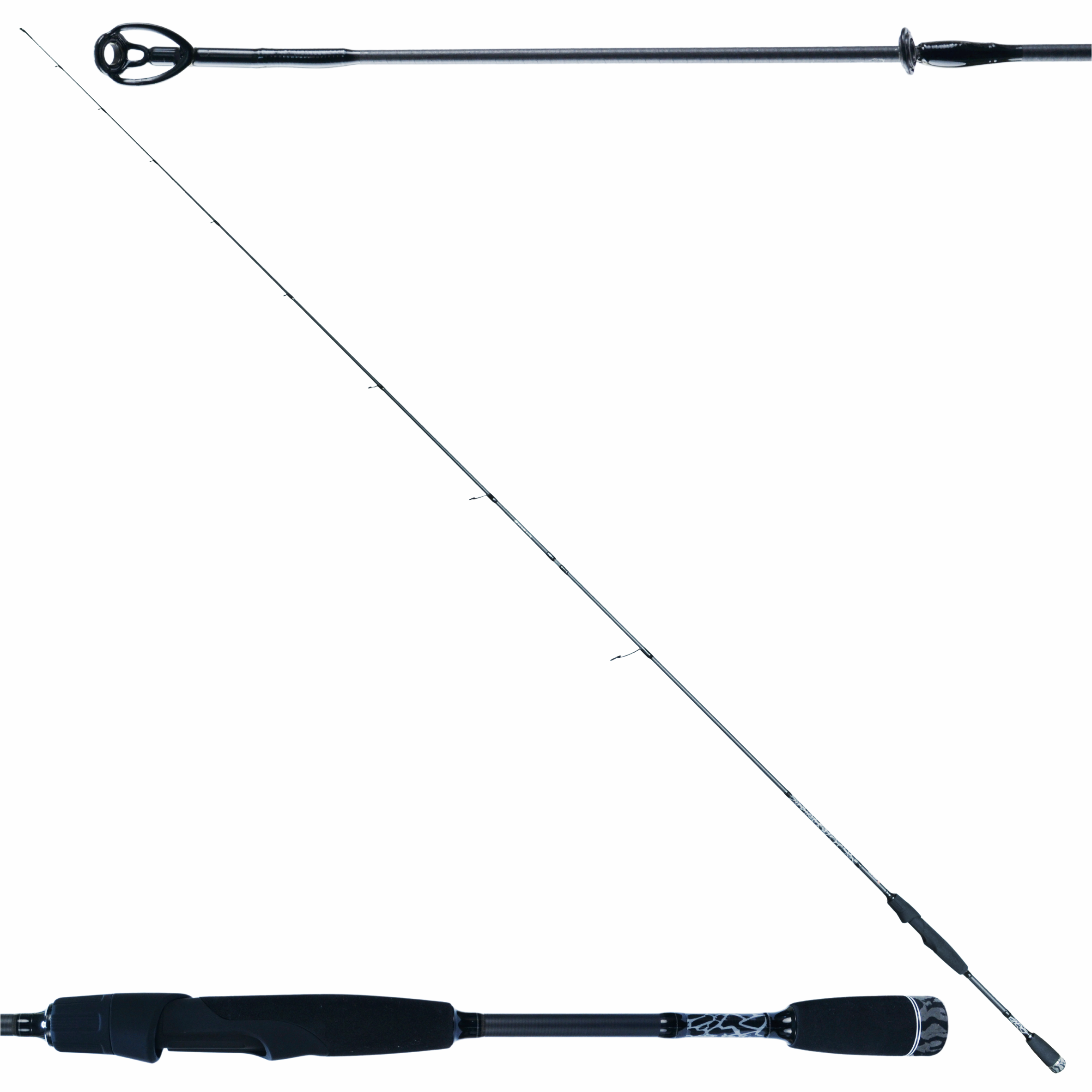 Hokkaido Black Bait — průvodky a špička prutu
