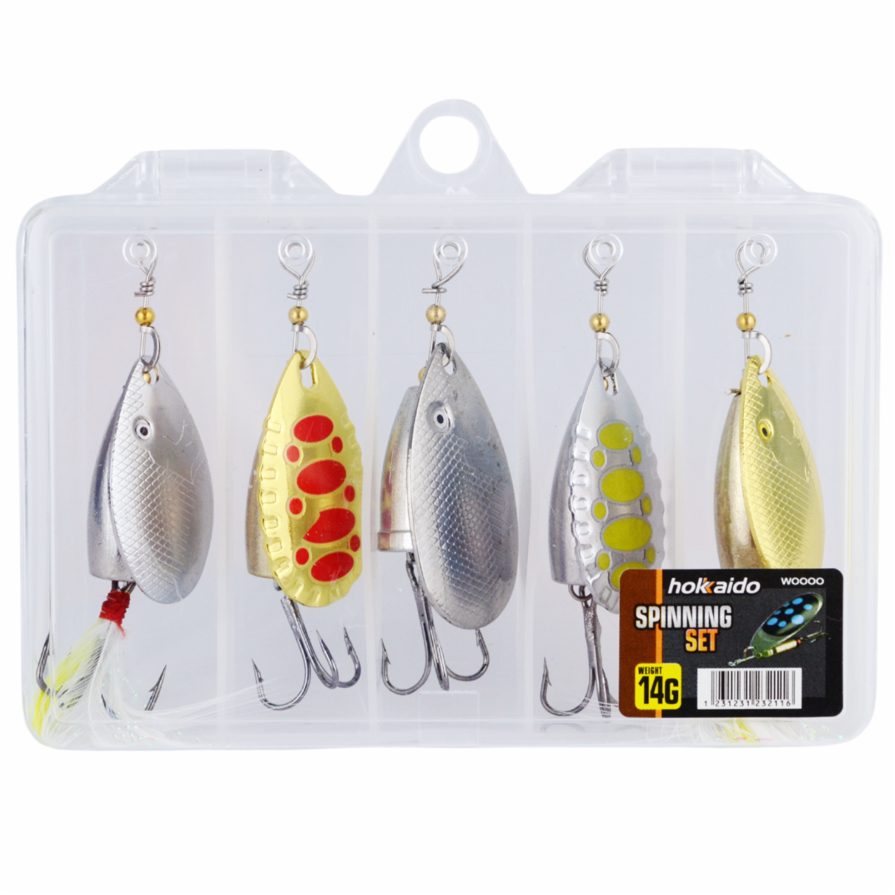 Hokkaido Spinners 14 g – detail ostrého trojháčku se zpětnými ostny