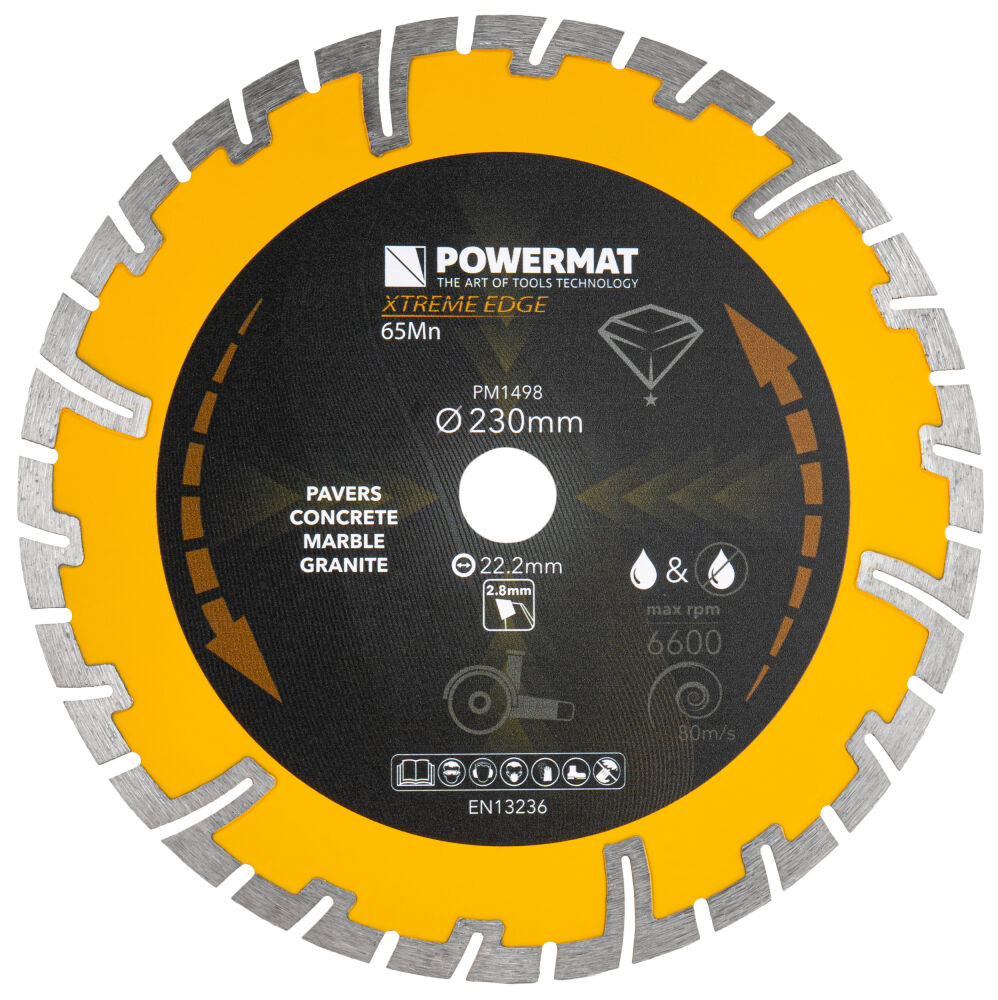 Diamantový segmentový kotouč Powermat PM-TDCS-2303T – pohled zepředu