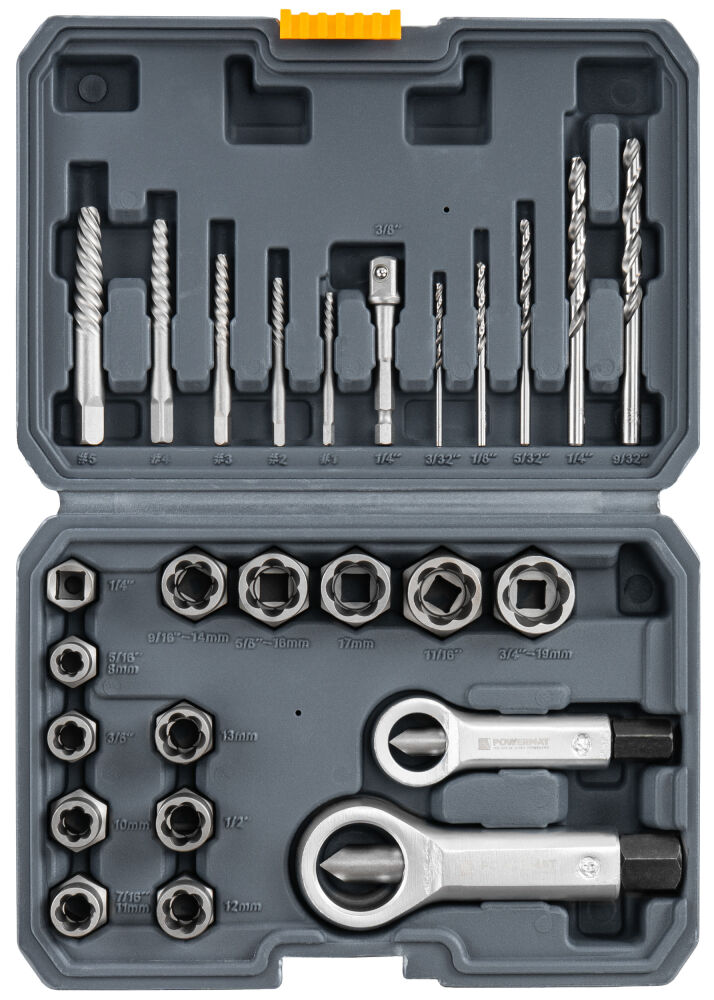Sada sekáčů a vytahováků Powermat PM-ZPWN-26T – detail Cr-Mo oceli