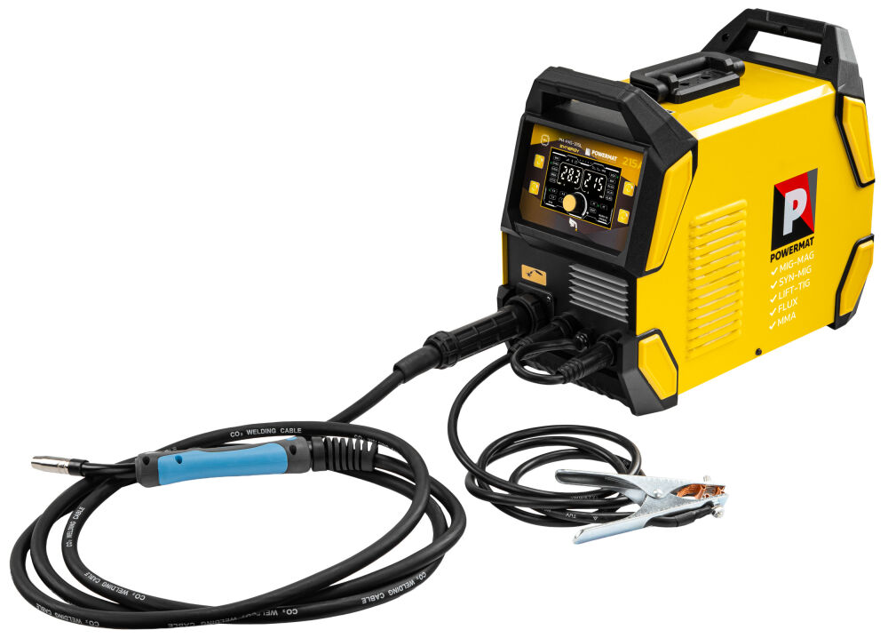Invertorový svářecí poloautomat Powermat PM-PAS-215L – LCD displej a ovládací panel
