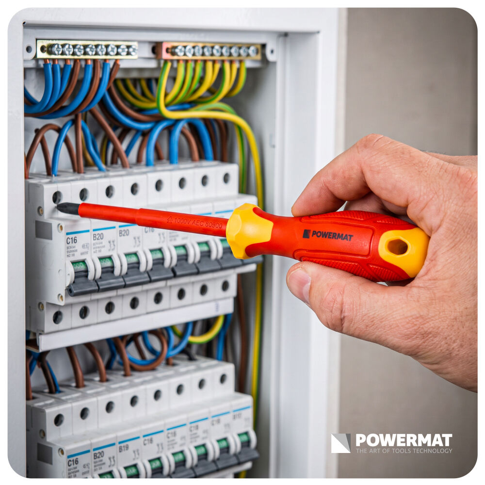 Sada izolovaných šroubováků Powermat PM1606 – zkoušečka napětí