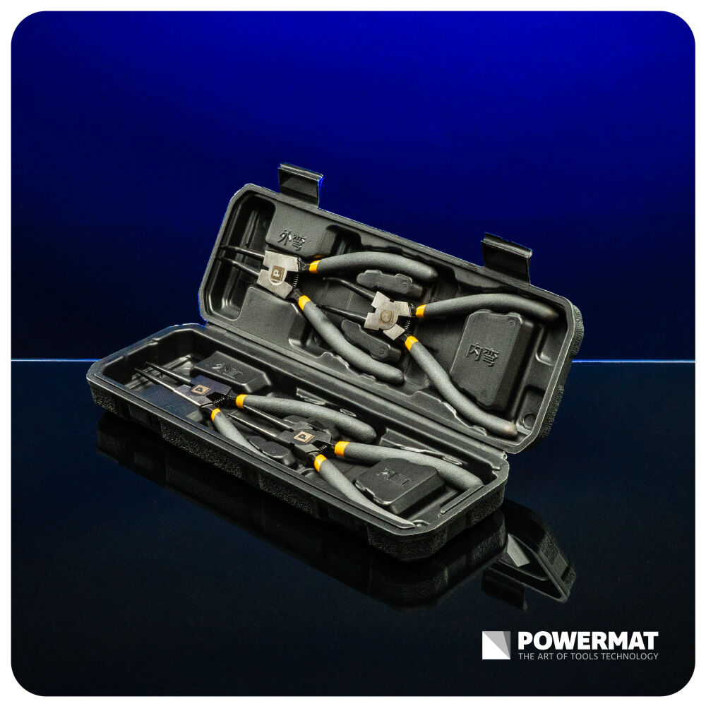 Sada kleští Segera Powermat – detail sady v kufříku