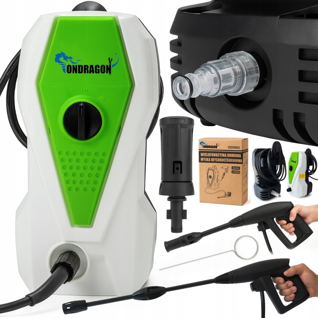 Tlaková myčka ONDRAGON 2000 W – celkový pohled