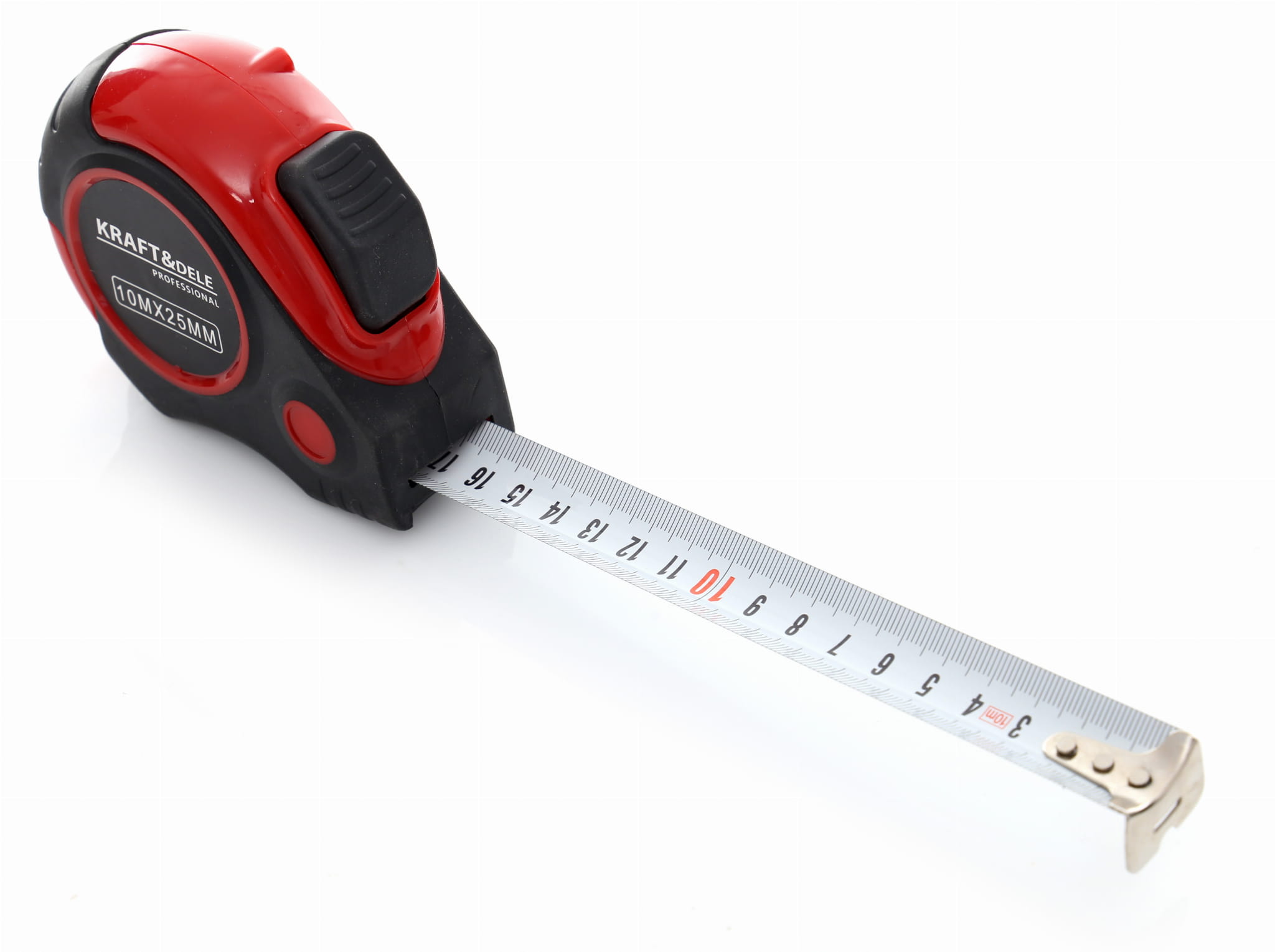 Měřící páska 10 m KD10294 – pouzdro a tlačítko