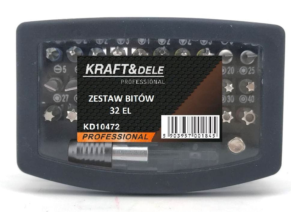Sada bitů 32 ks KD10472 – detail jednotlivých bitů a profilů