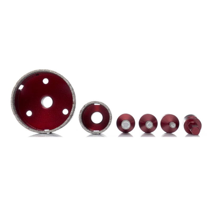 Kraft&Dele KD11219 diamantové vrtáky — detail pracovní části s diamantovou drtí