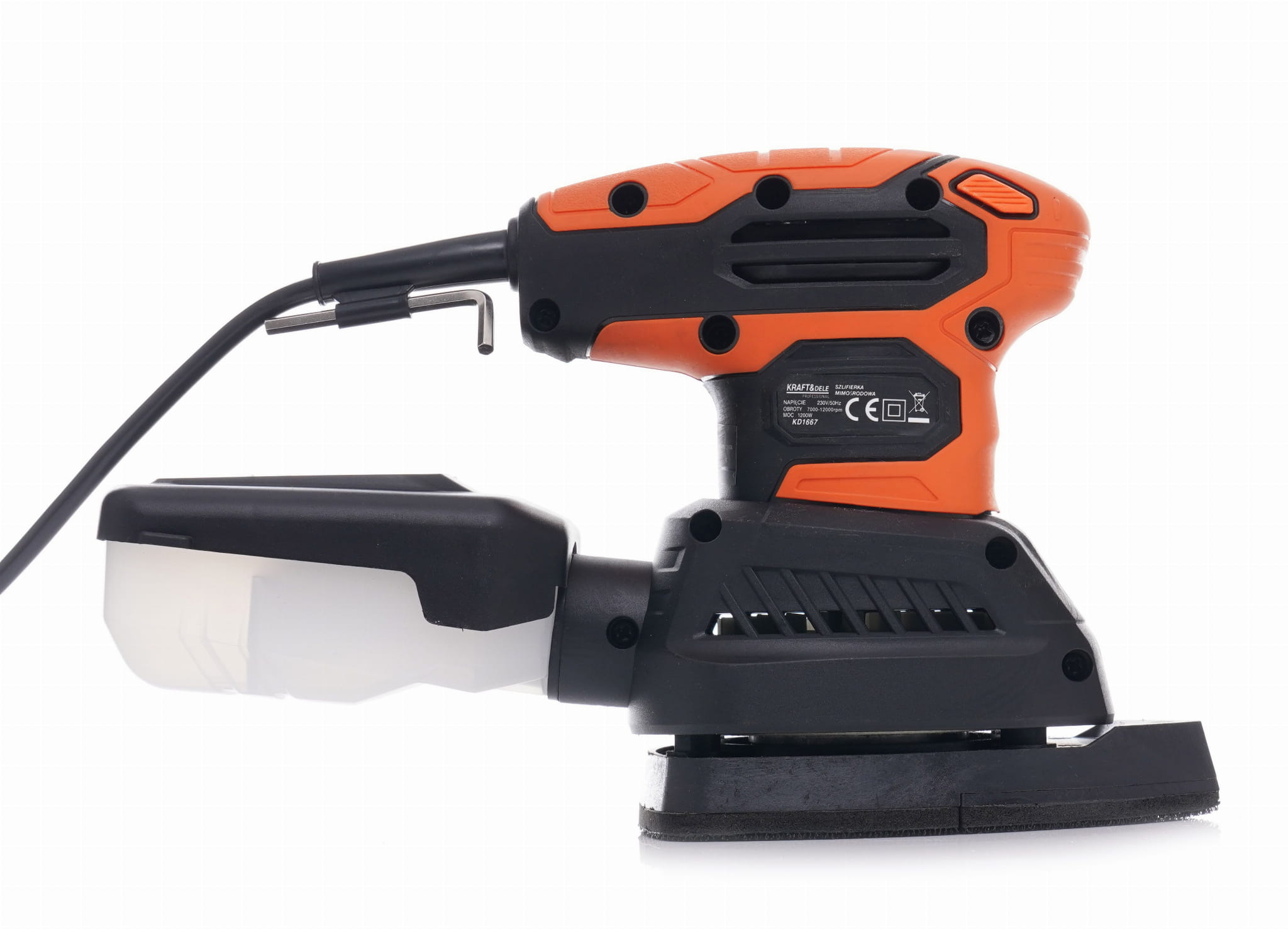 Excentrická bruska KD1667 – ergonomická rukojeť