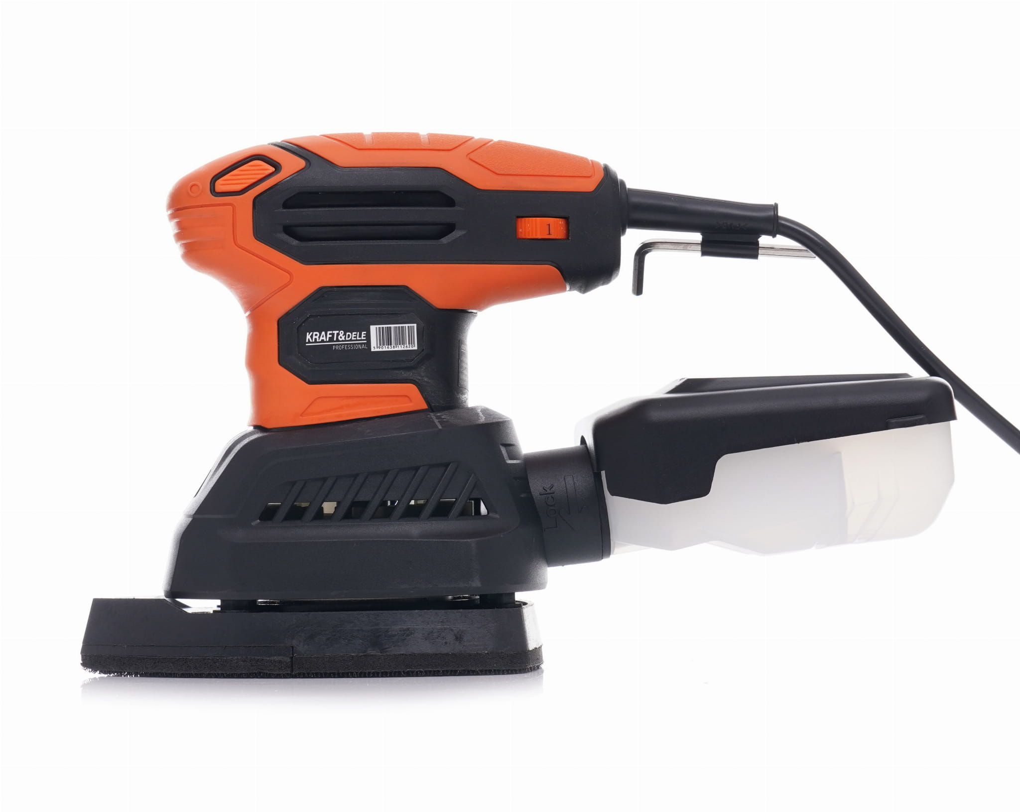 Excentrická bruska KD1667 – obsah balení s kufrem