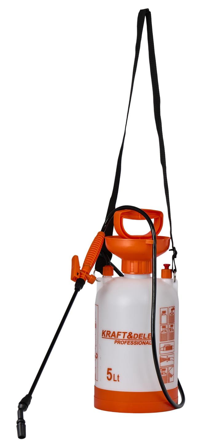 Tlakový postřikovač 5 l KD2033 – detail pumpy a víka