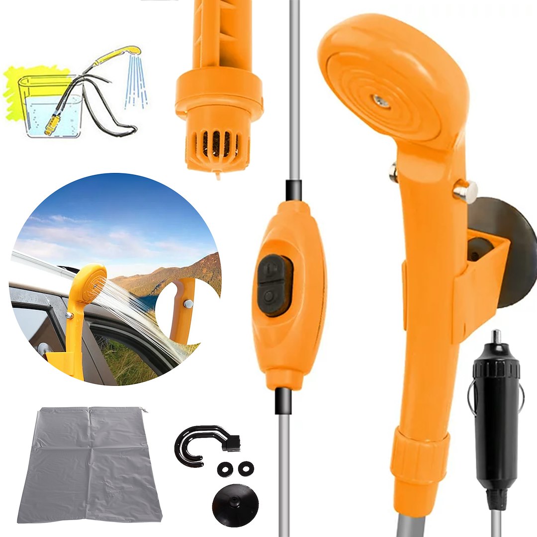 Cestovní sprcha Geko 12 V – celkový pohled na produkt
