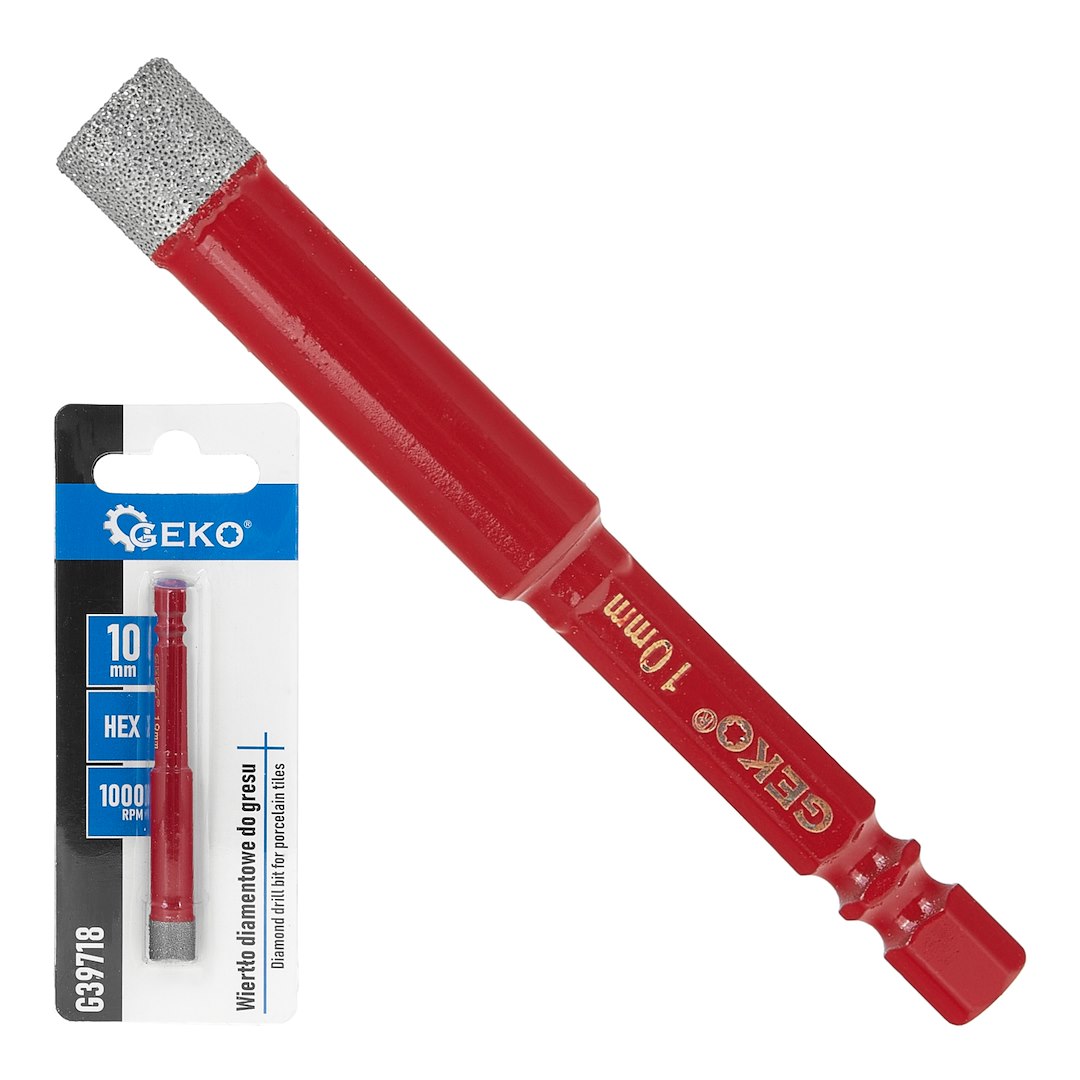 Diamantový vrták do dlaždic 10 mm HEX – celkový pohled