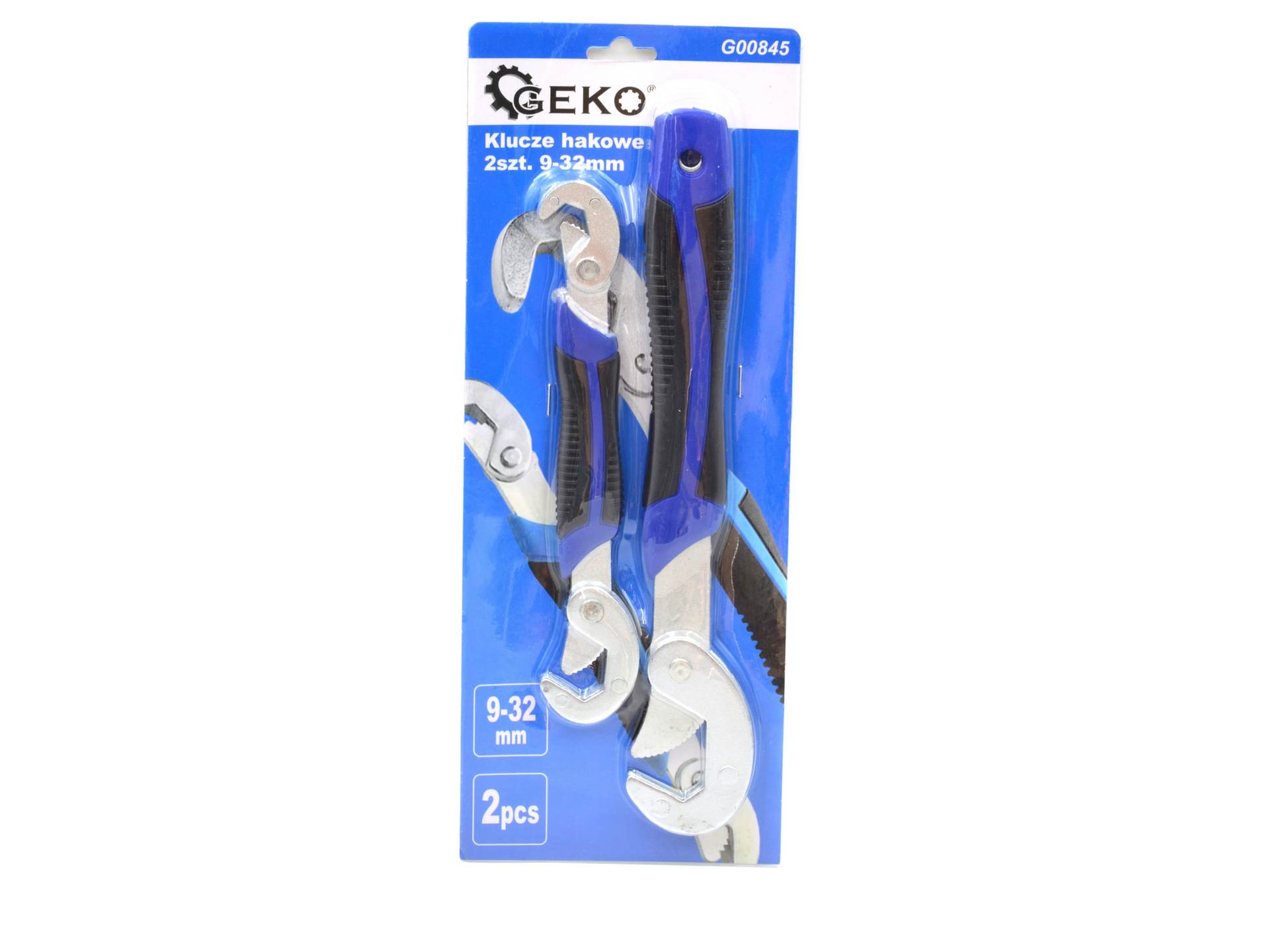 Háčky Geko 2 ks 9–32 mm – celkový pohled na sadu