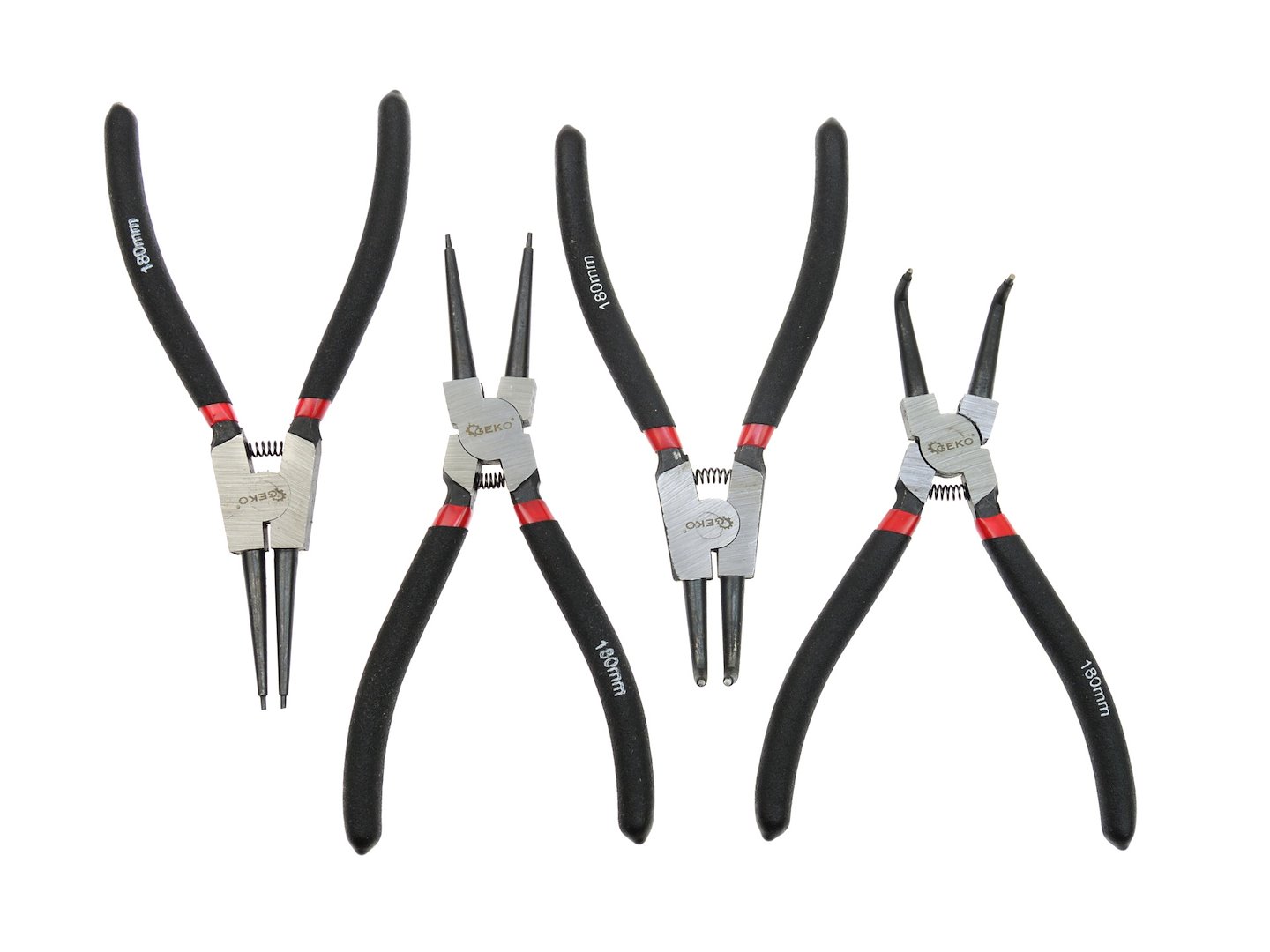 Kleště Seeger GEKO 180 mm sada 4 ks – celkový pohled