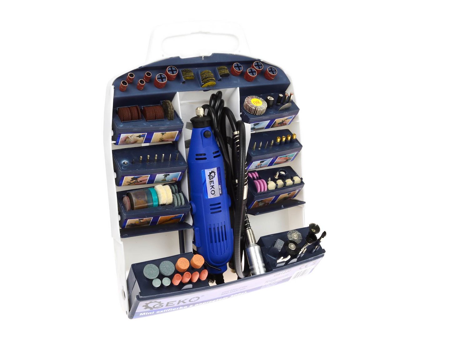 Geko G81220 mini přímá bruska – celkový pohled