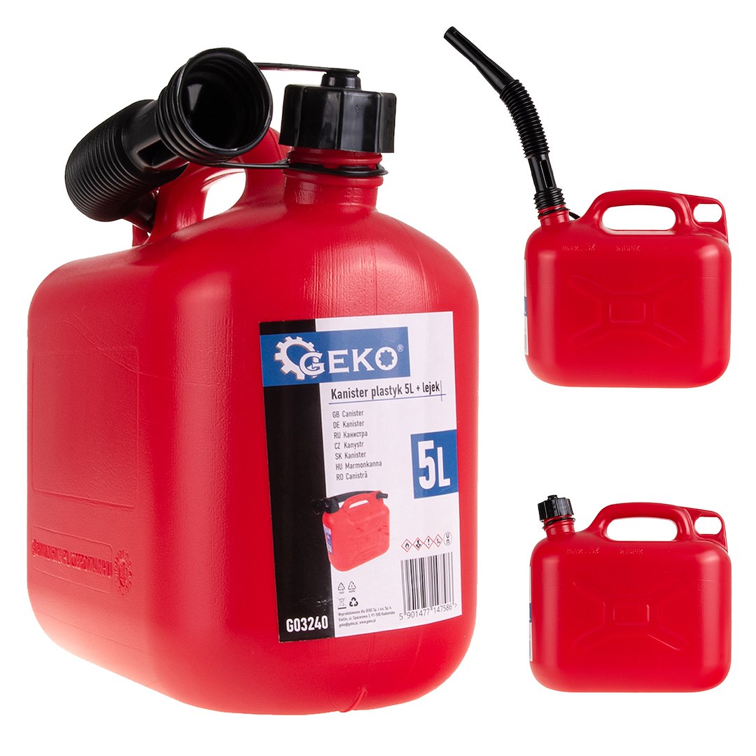 Plastový kanystr 5 l Geko – celkový pohled