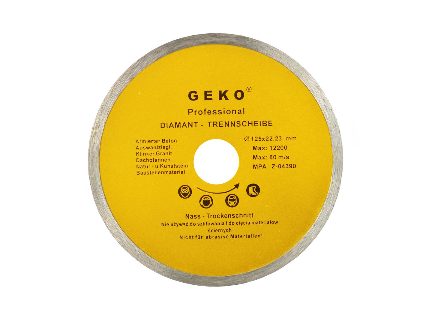 Ochranný kotouč průměr 125 mm Plný GEKO – celkový pohled