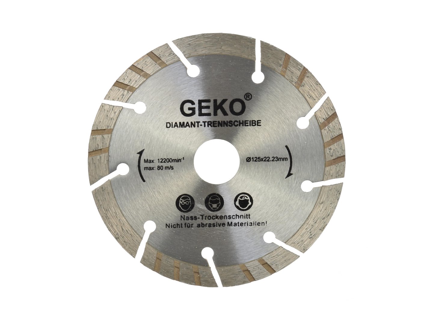 Ochranný štít 125 mm šedý laser – celkový pohled