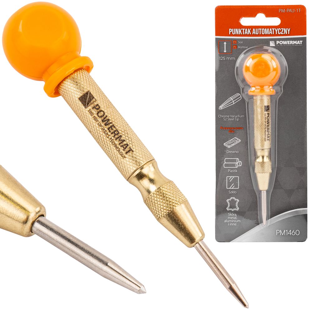 Automatický důlčík Powermat PM-PAU-1T 131 mm – přesné značení před vrtáním