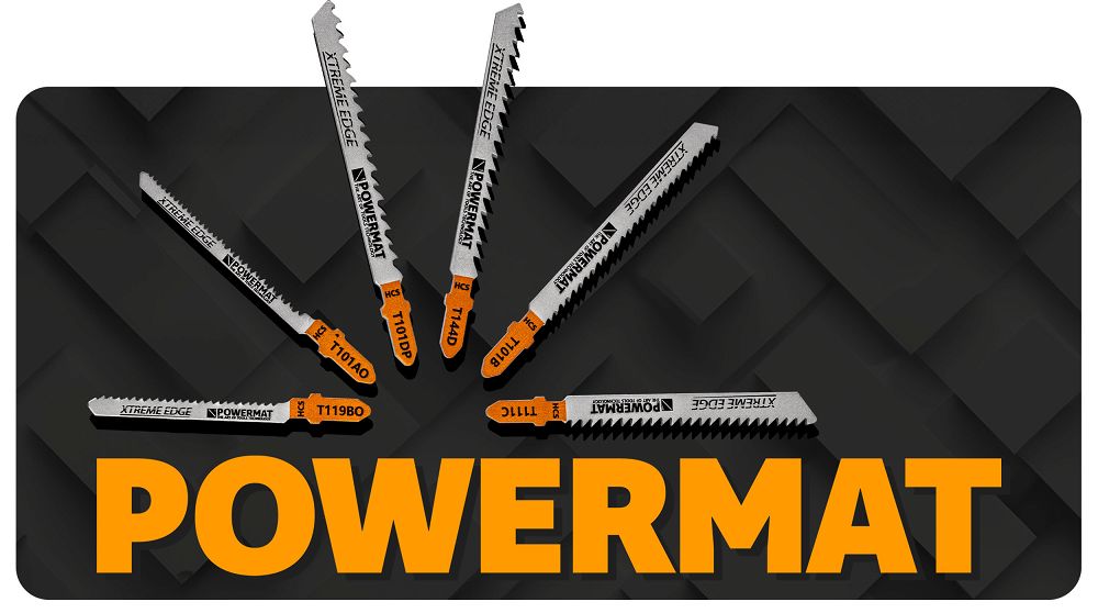 Sada pilových listů do přímočaré pily POWERMAT PM-ZBDW-10T – 10 ks HCS ostrý pro dřevo a lamináty