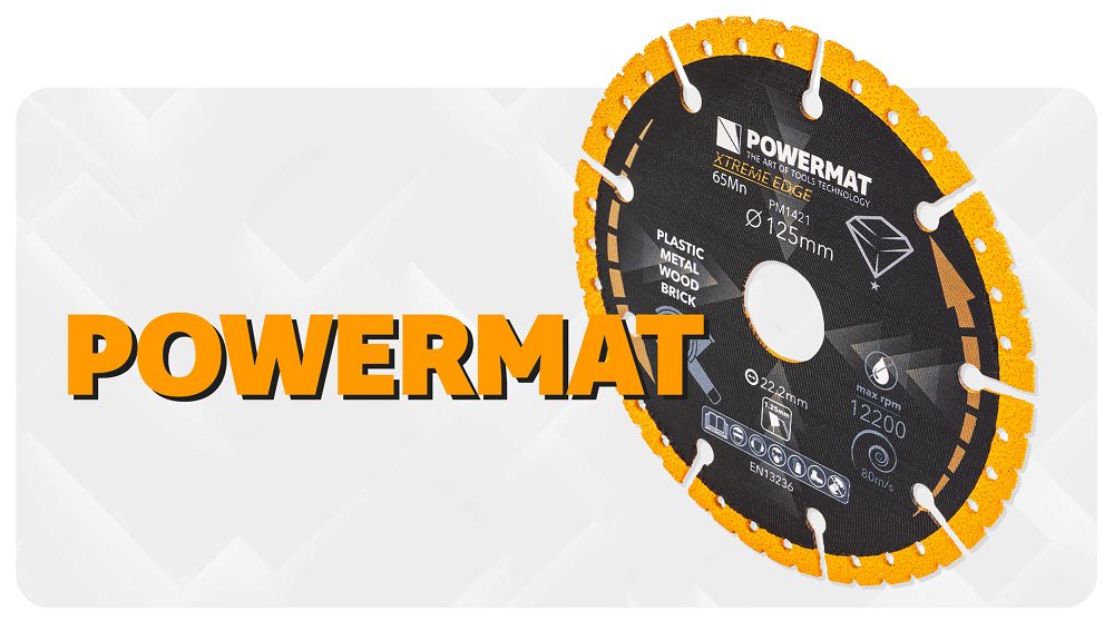 Diamantový univerzální řezný kotouč POWERMAT PM-TDCS-1252T 125 mm – pro široké spektrum materiálů
