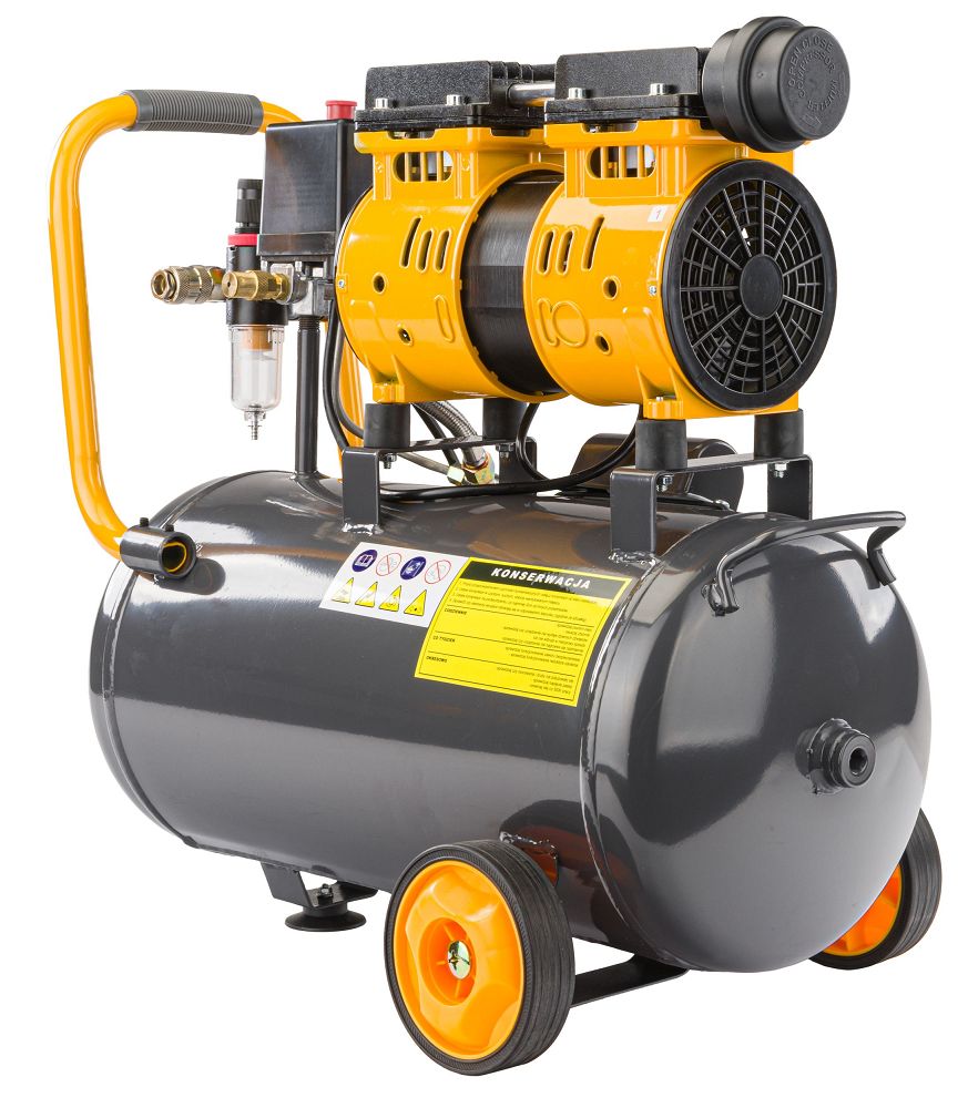 Bezolejový kompresor Powermat PM-KBO-24T – detail vzdušníku