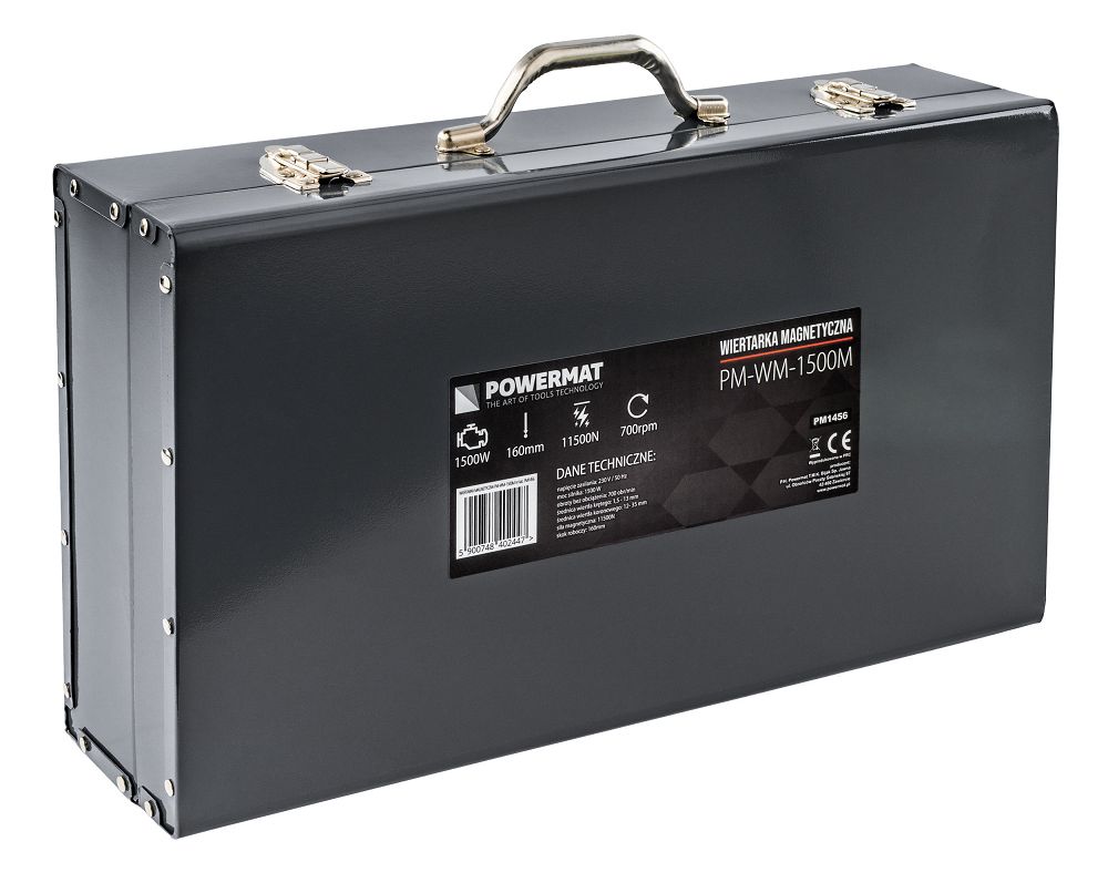 Magnetická vrtačka Powermat PM-WM-1500M – transportní kufr a příslušenství