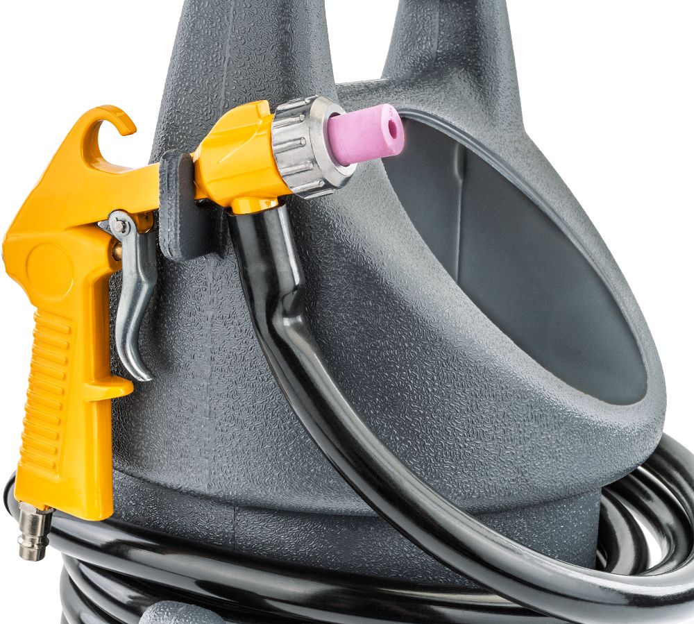 Pneumatická sifonová pískovačka Powermat PM-PIA-10T – detail zásobníku