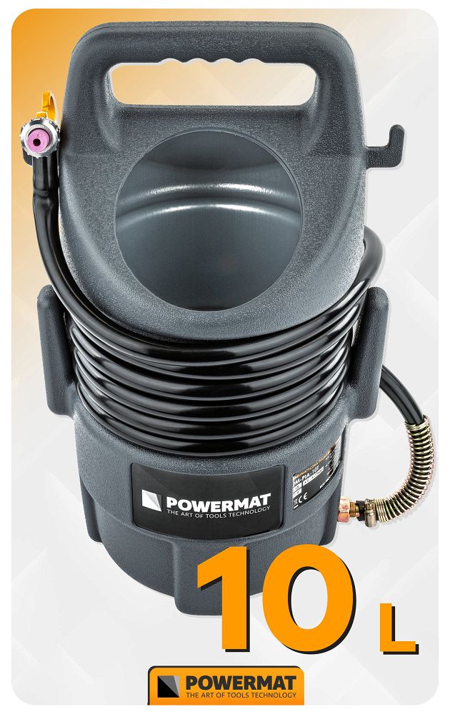 Pneumatická sifonová pískovačka Powermat PM-PIA-10T – pohled zboku
